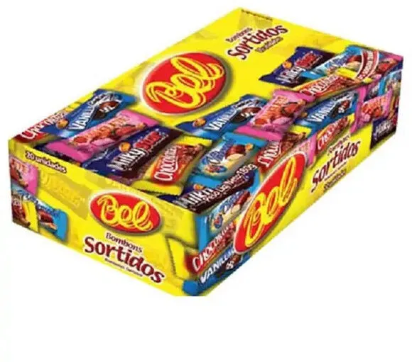 Bombom Sortido Cobertura Chocolate Bel Caixa 180g 20 Unidades