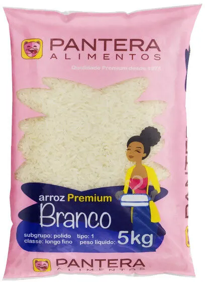 Arroz Branco Tipo 1 Pantera Alimentos Premium Pacote 5kg