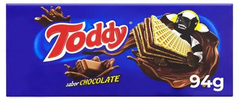 Biscoito Wafer Recheio Chocolate Toddy Pacote 94g