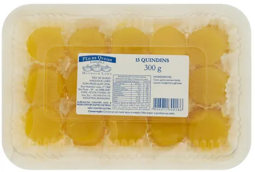 Quindim Pão De Queijo Bandeja 300g 15 Unidades