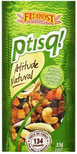 Mix De Frutas E Castanhas Atitude Natural Feinkost Ptisq Pacote 35g