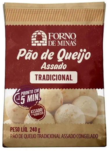 Pão De Queijo Congelado Tradicional Forno De Minas Pacote 240g