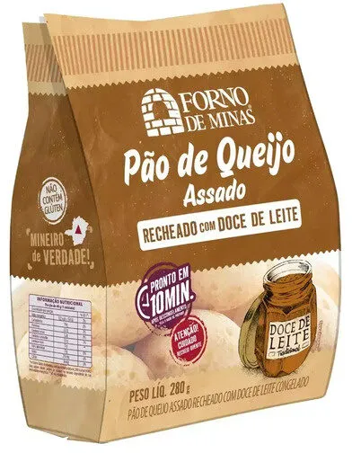 Pão De Queijo Congelado Recheio Doce De Leite Forno De Minas Pacote 280g