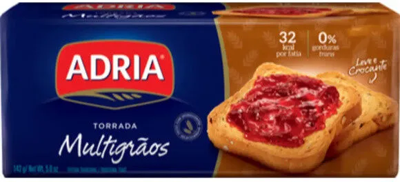 Torrada Multigrãos Adria Pacote 142g