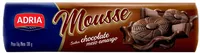 Biscoito Recheio Chocolate Meio Amargo Adria Mousse Pacote 130g