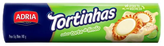 Biscoito Recheio Torta De Limão Adria Tortinhas Pacote 140g