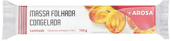 Massa Folhada Laminada Congelada Arosa Pacote 300g
