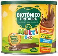 Suplemento Alimentar Pó Chocolate Biotônico Fontoura Multi A Z Lata 300g