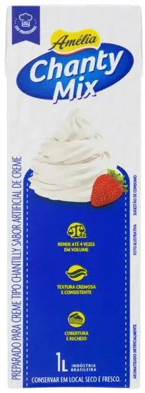 Chantilly Creme Amélia Chanty Mix Caixa 1l