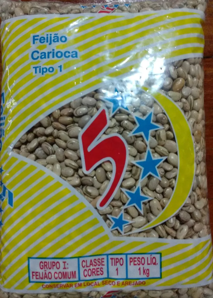 Feijão Carioca Tipo 1 (cálcio 62mg, ferro 4mg)