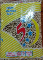 Feijão Carioca Tipo 1 (cálcio 62mg, ferro 4mg)