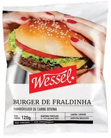 Hambúrguer De Carne Bovina Fraldinha Wessel Pacote 120g