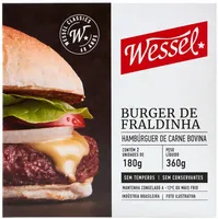 Hambúrguer De Carne Bovina Fraldinha Blend Wessel Caixa 360g 2 Unidades
