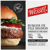 Hambúrguer De Carne Bovina Filé Mignon Wessel Caixa 360g 2 Unidades