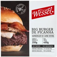 Hambúrguer De Carne Bovina Picanha Wessel Caixa 400g 2 Unidades