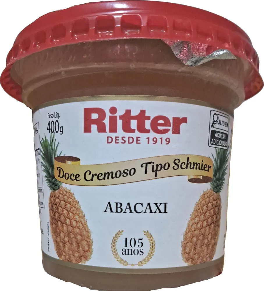 Doce cremoso tipo schmier abacaxi