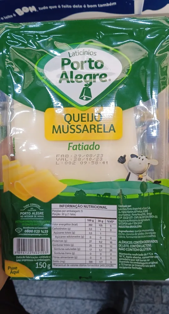 Queijo Mussarela Fatiado
