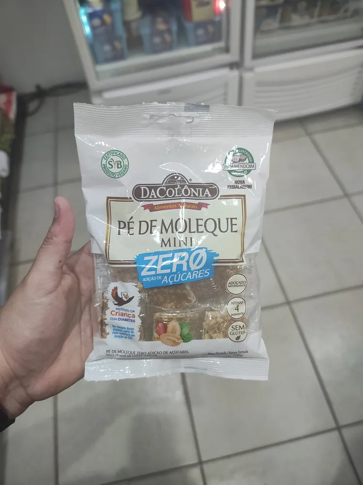 Pé de moleque mini zero açúcar