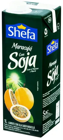 Bebida à Base De Soja Maracujá Shefa Caixa 1l