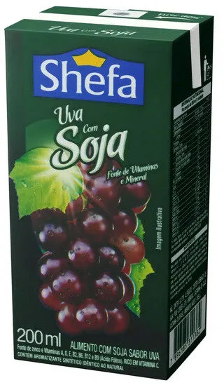 Bebida à Base De Soja Uva Shefa Caixa 200ml