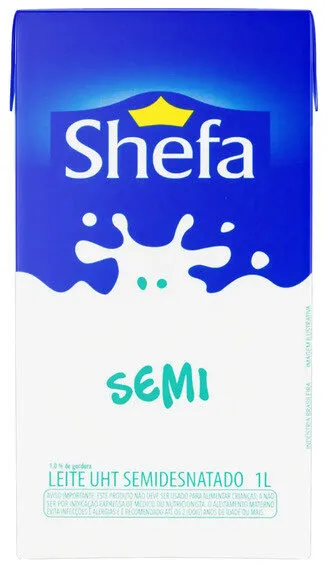 Leite Uht Semidesnatado Shefa Caixa 1l