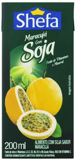 Bebida à Base De Soja Maracujá Shefa Caixa 200ml