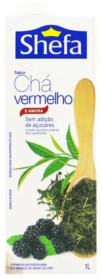 Chá Branco Vermelho E Amora Shefa Caixa 1l