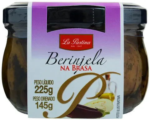 Berinjela Em óleo De Girassol La Pastina Na Brasa Vidro 145g