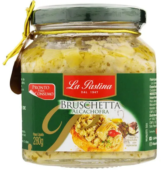 Antepasto Bruschetta Alcachofra La Pastina Vidro 280g