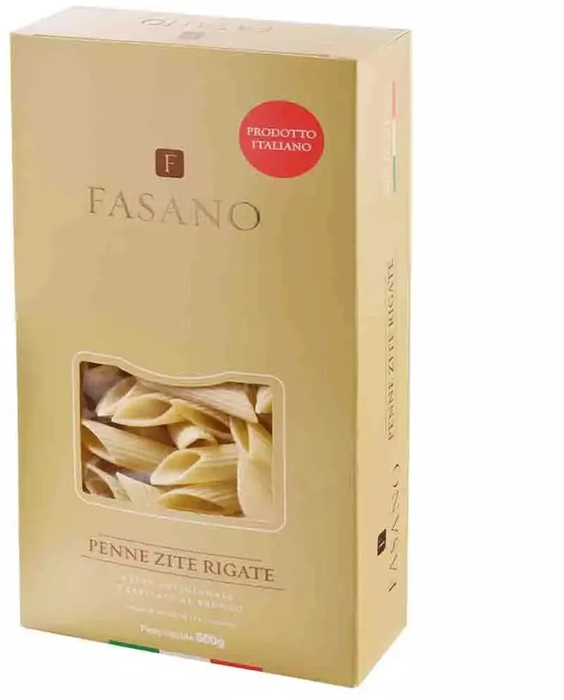 Macarrão De Sêmola Grano Duro Penne Ziti Rigate Fasano Caixa 500g
