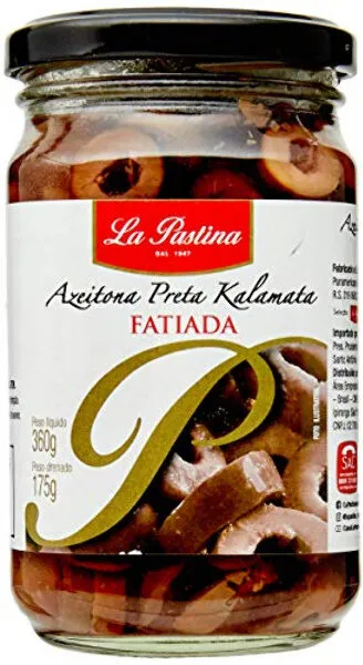 Azeitona Preta Em Conserva Fatiada La Pastina Vidro 175g