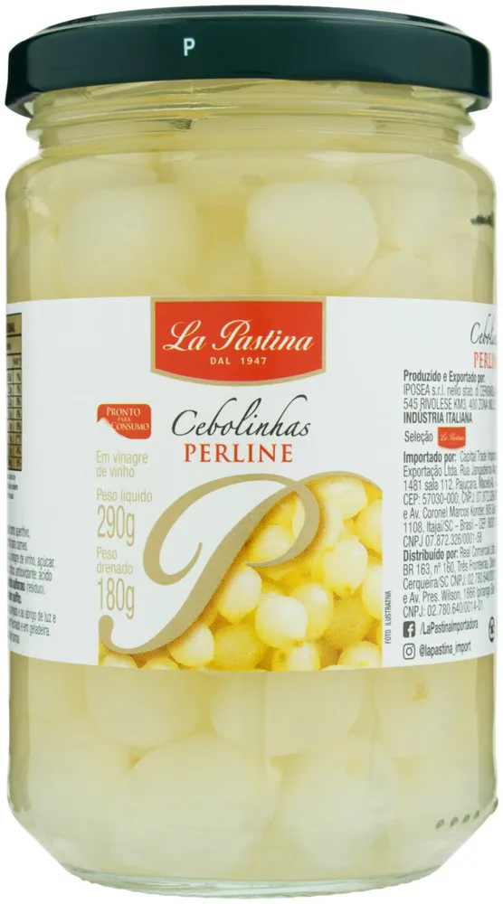 Cebolinha Perline Em Conserva La Pastina Vidro 180g