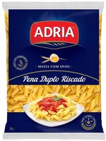 Macarrão De Sêmola Com Ovos Penne Duplo Riscado Adria Pacote 500g