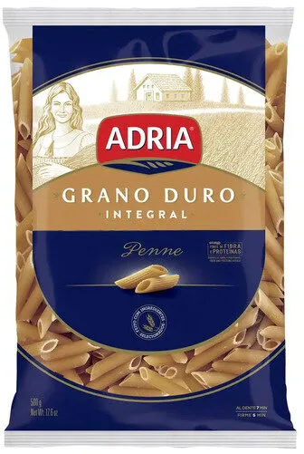 Macarrão De Sêmola Grano Duro Integral Penne Adria Pacote 500g