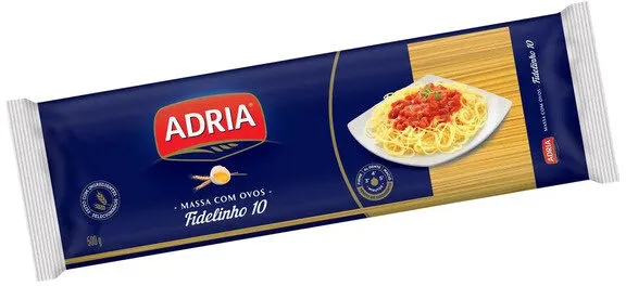 Macarrão De Sêmola Com Ovos Fidelinho 10 Adria Pacote 500g