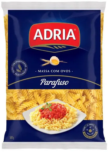 Macarrão De Sêmola Com Ovos Parafuso Adria Pacote 500g