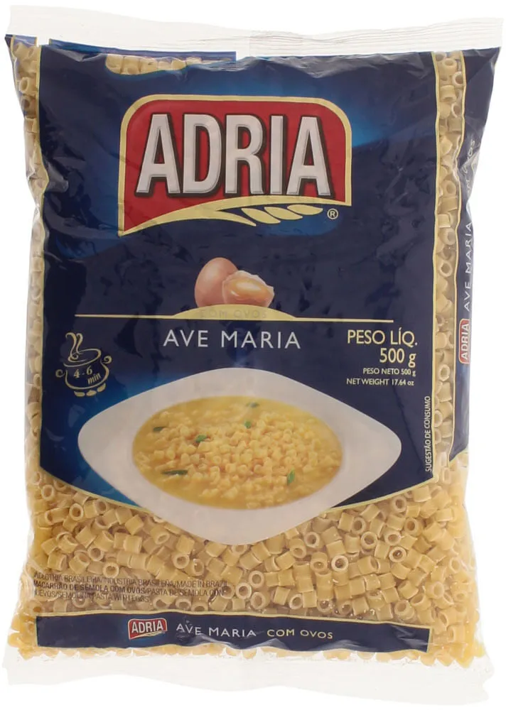 Macarrão De Sêmola Com Ovos Ave Maria Adria Pacote 500g