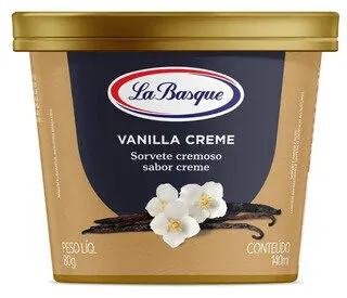 Sorvete Vanilla Creme La Basque Premium Ice Cream Pote 140ml