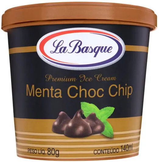 Sorvete Menta Choc Chip La Basque Premium Ice Cream Pote 140ml