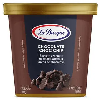 Sorvete Chocolate Choc Chip La Basque Premium Ice Cream Pote 500ml