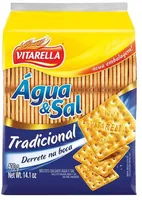 Biscoito água E Sal Tradicional Vitarella Pacote 400g