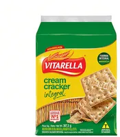 Biscoito Cream Cracker Integral Vitarella Pacote 367,5g