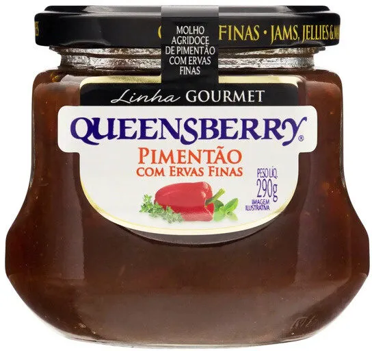 Molho Agridoce Pimentão Com Ervas Finas Queensberry Gourmet Vidro 290g