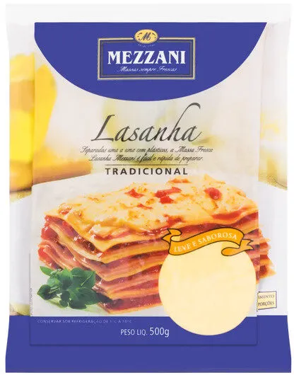 Massa Para Lasanha Mezzani Pacote 500g