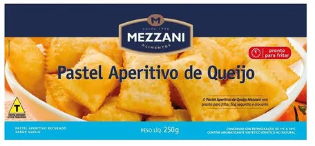 Pastel Congelado Queijo Mezzani Caixa 250g 40 Unidades