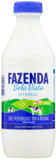 Leite Pasteurizado Homogeneizado Tipo A Integral Fazenda Bela Vista Garrafa 1l