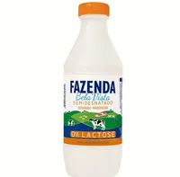 Leite Pasteurizado Homogeneizado Tipo A Semidesnatado Zero Lactose Fazenda Bela Vista Garrafa 1l