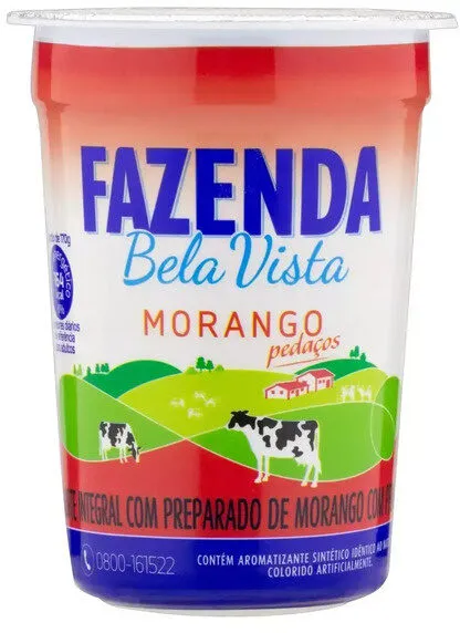 Iogurte Integral Morango Fazenda Bela Vista Copo 170g