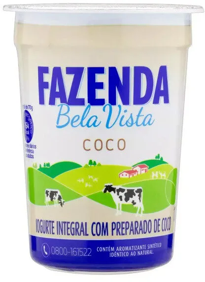 Iogurte Integral Coco Fazenda Bela Vista Copo 170g