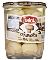 Cogumelo Champignon Em Conserva Inteiro Raiola Copo 100g